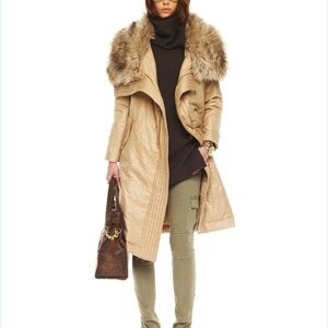 Michael Kors Faux Fur Crinkled Coat 1X